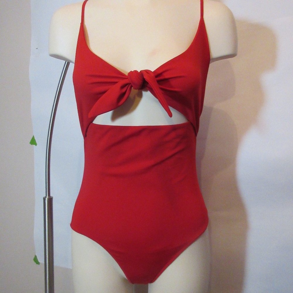 Aritzia Wilfred Noe Bodysuit Tie-Front Bodysuit red Medium size